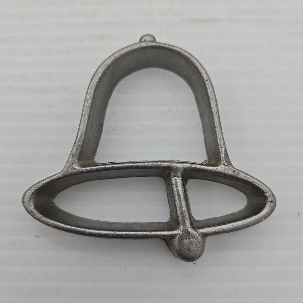 Vintage COOKIE MOLD Press Cutter Cast Aluminum Bell Rosette Mold Only